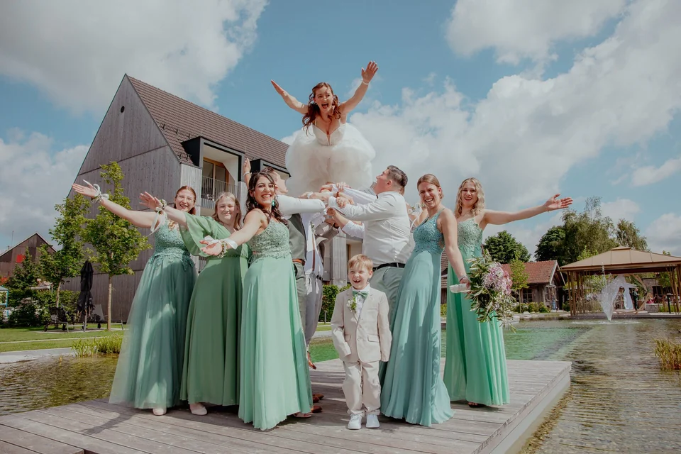 Hochzeit Lenderstuben Balzhausen — Gruppenfoto